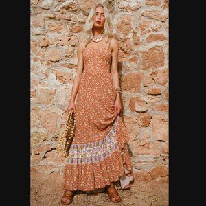 NWT Spell Sienna Strappy Maxi Dress